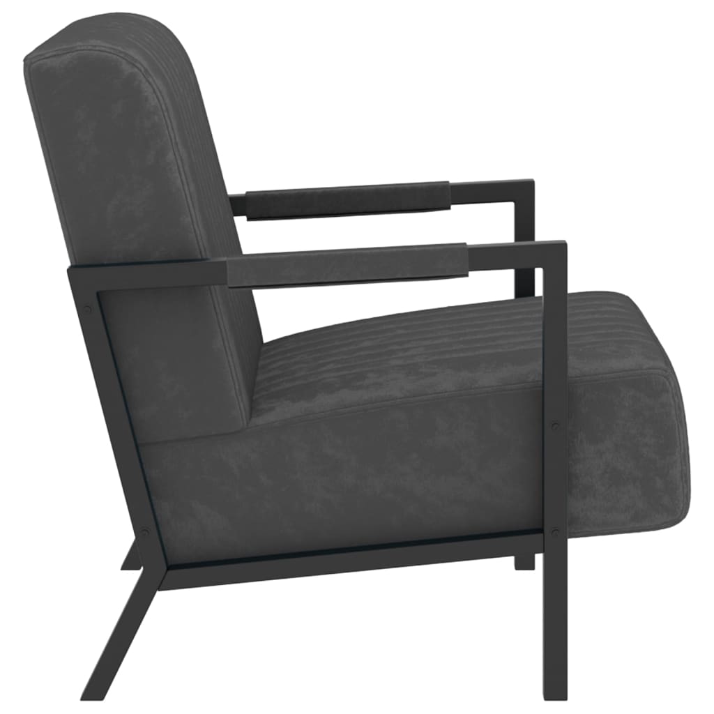 Sessel Dunkelgrau Samt