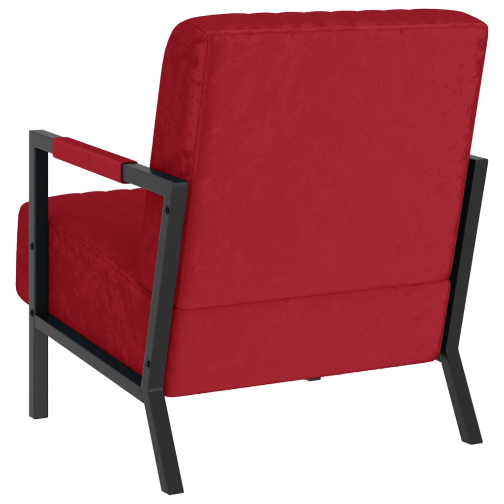 Sessel Weinrot Samt