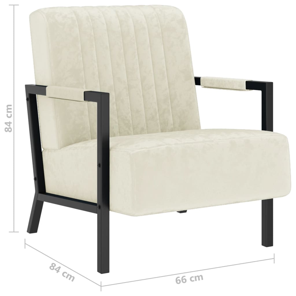 Sessel Cremeweiß Samt
