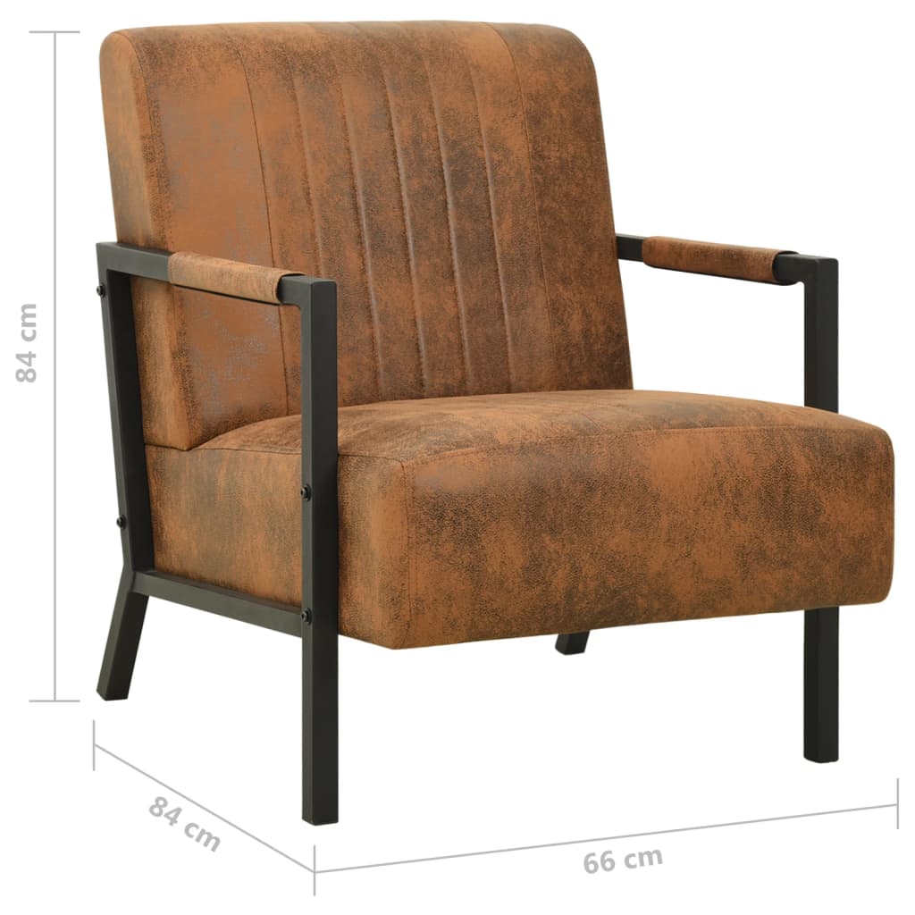 Sessel Braun Stoff