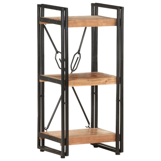 Bibliothèque 3 compartiments 40x30x80 cm en bois d'acacia massif