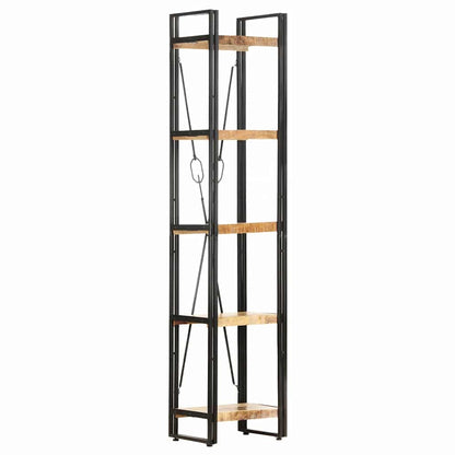 Bücherregal 5 Fächer 40x30x180 cm Mango Massivholz