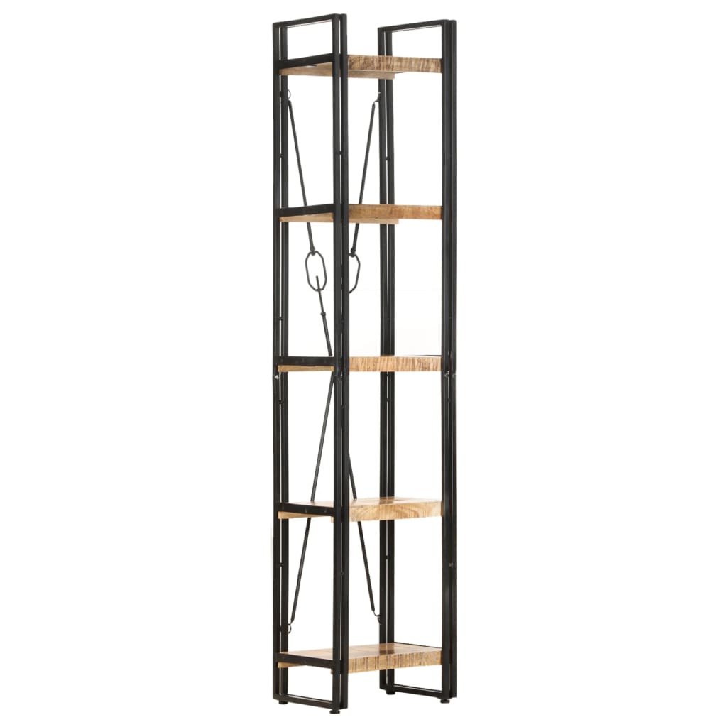 Bücherregal 5 Fächer 40x30x180 cm Mango Massivholz