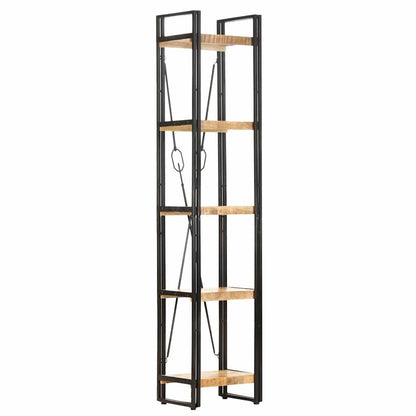 Bücherregal 5 Fächer 40x30x180 cm Mango Massivholz