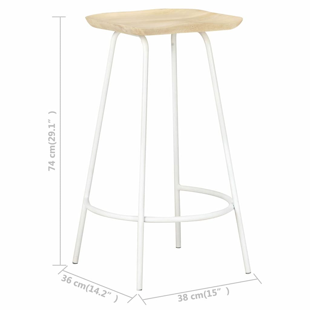 Barhocker 4 Stk. Mango Massivholz