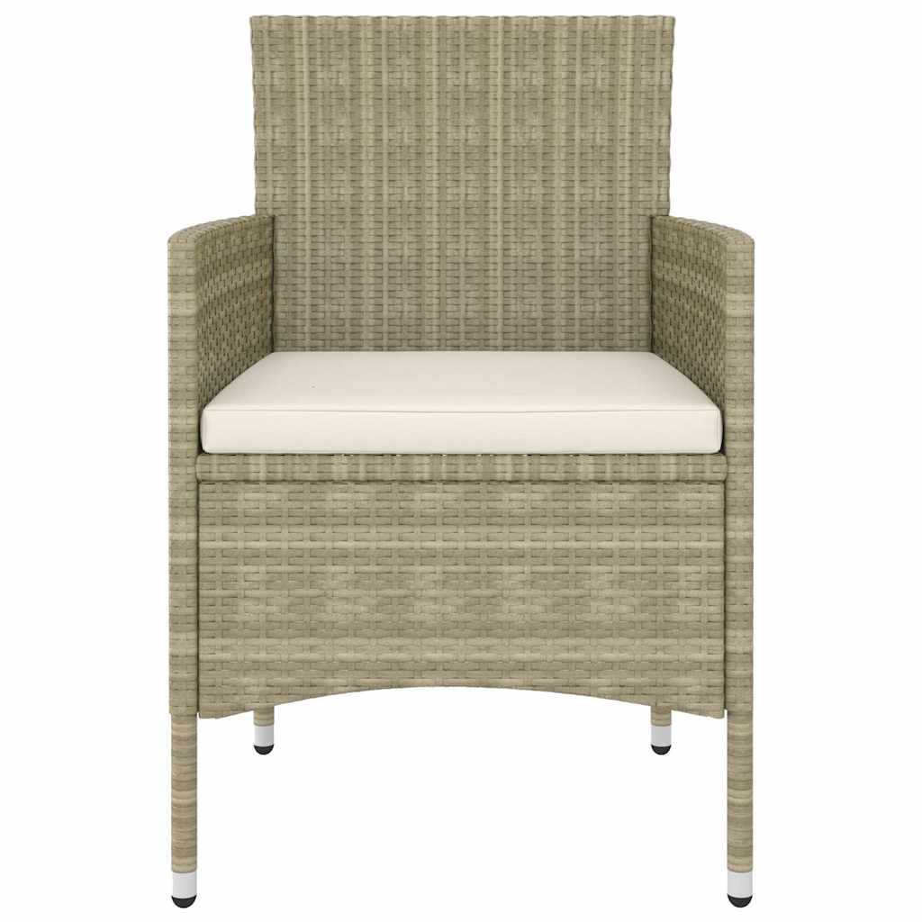 5-tlg. Garten-Lounge-Set Poly Rattan Beige