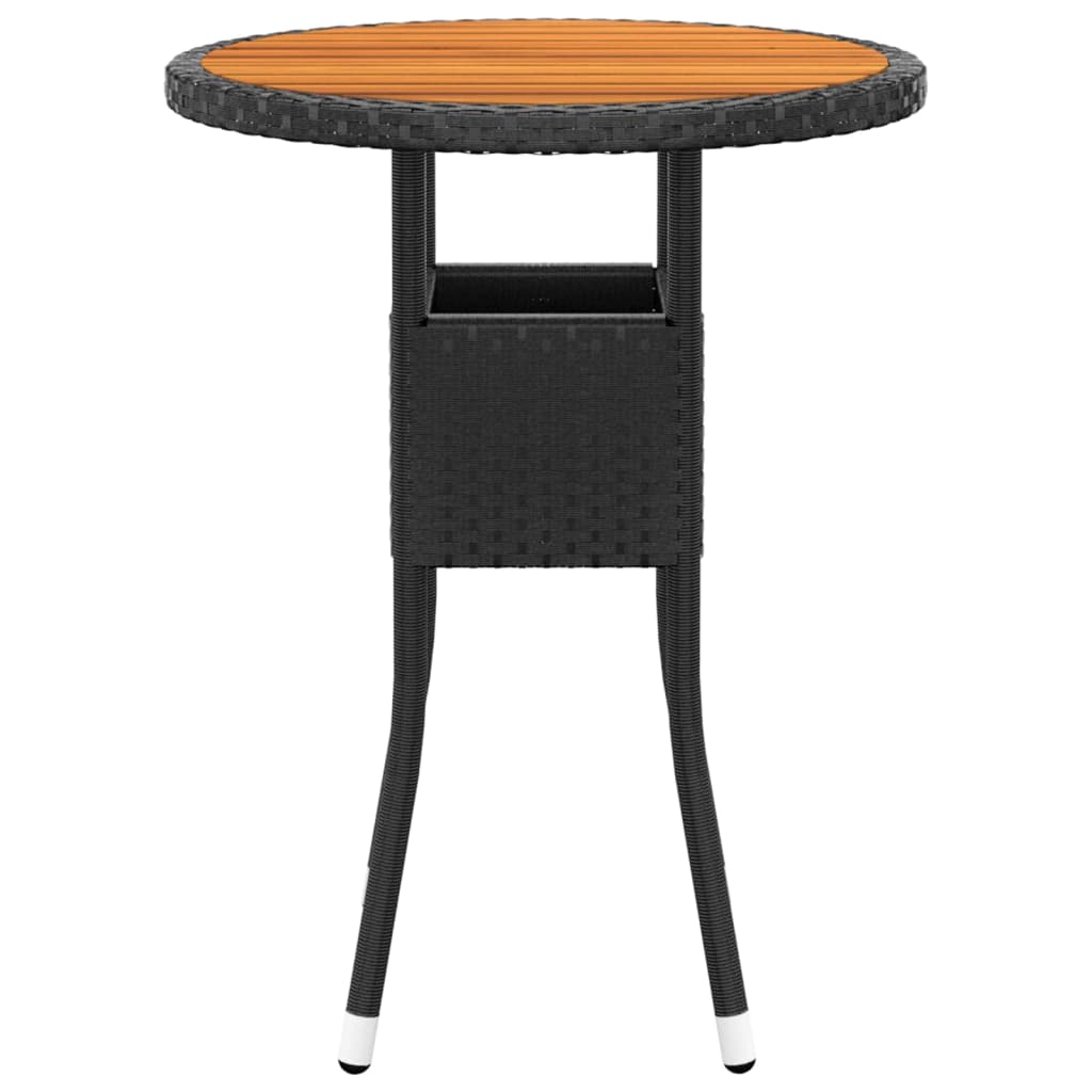 5-tlg. Garten-Lounge-Set Poly Rattan Schwarz