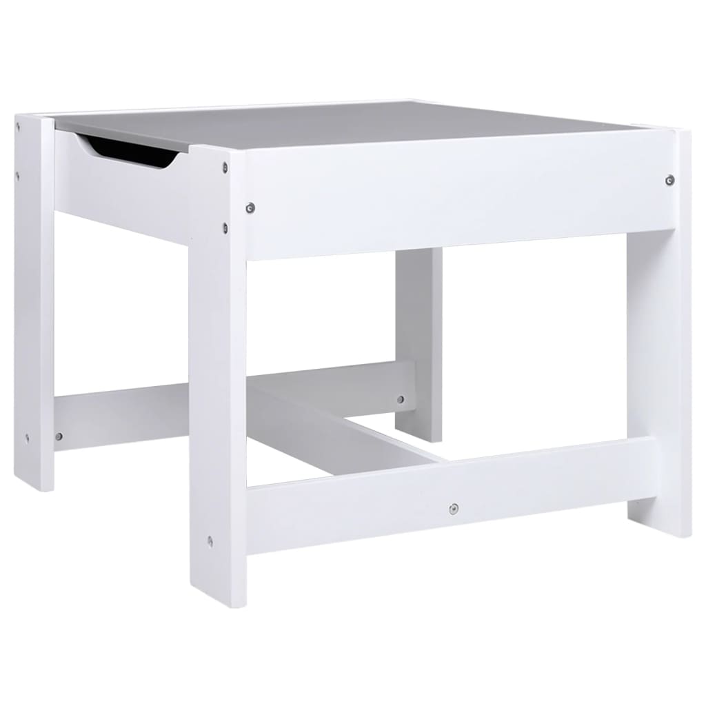 Table enfant avec 2 chaises MDF blanc