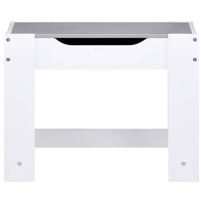 Kindertisch mit 2 Stühlen Weiß MDF