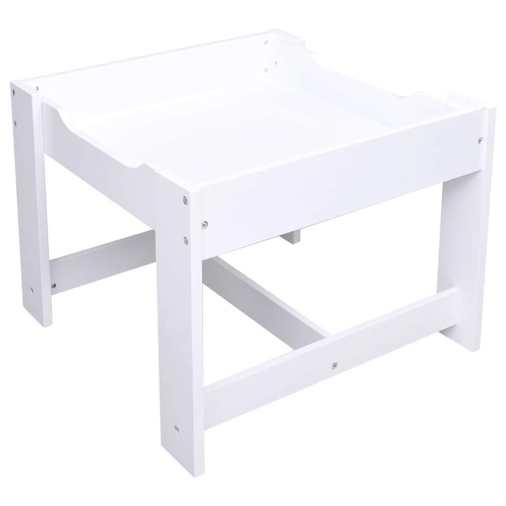 Table enfant avec 2 chaises MDF blanc