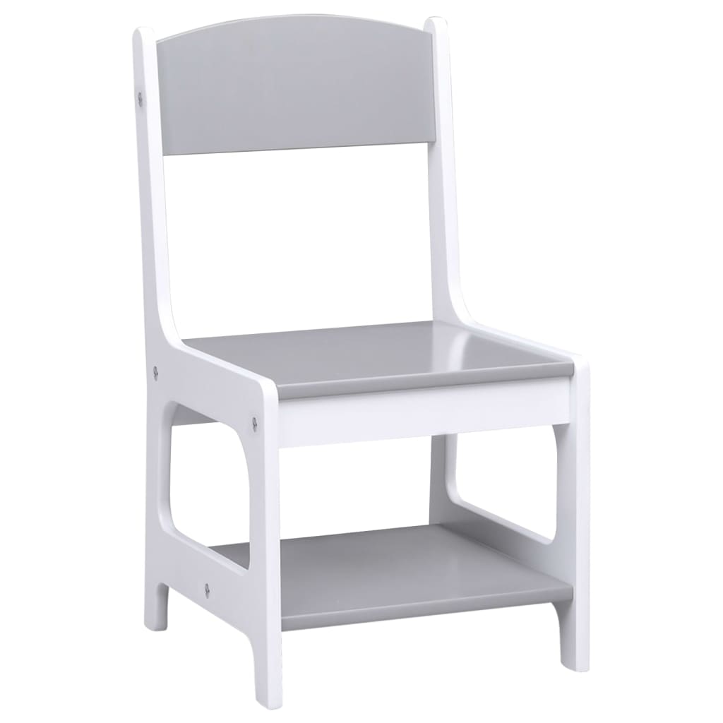 Table enfant avec 2 chaises MDF blanc