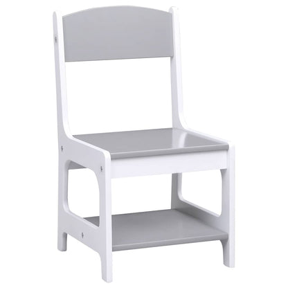 Kindertisch mit 2 Stühlen Weiß MDF
