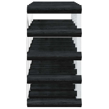 Weinregal für 20 Flaschen Schwarz Massivholz Kiefer