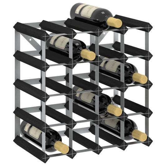 Casier à vin pour 20 bouteilles en bois de pin massif noir