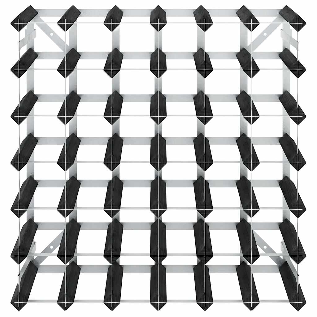 Weinregal für 42 Flaschen Schwarz Massivholz Kiefer