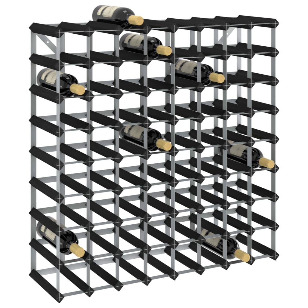 Casier à vin pour 72 bouteilles en pin massif noir
