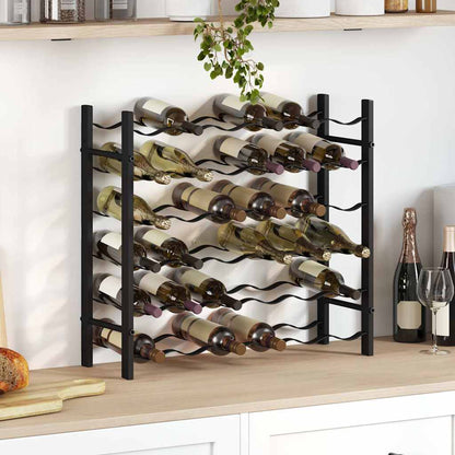 Weinregal für 36 Flaschen Schwarz Eisen