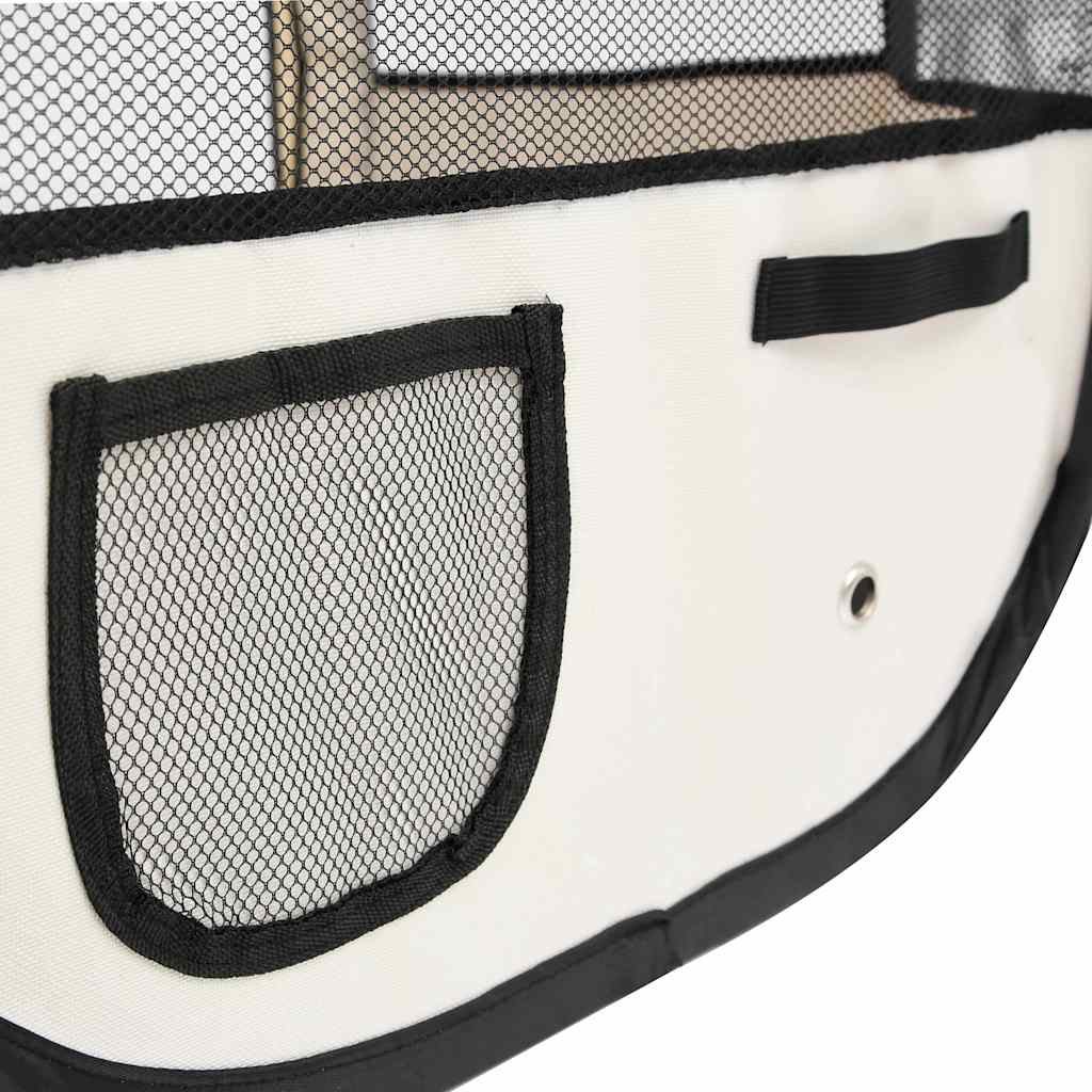 Faltbarer Welpenlaufstall mit Tragetasche Blau 125x125x61 cm