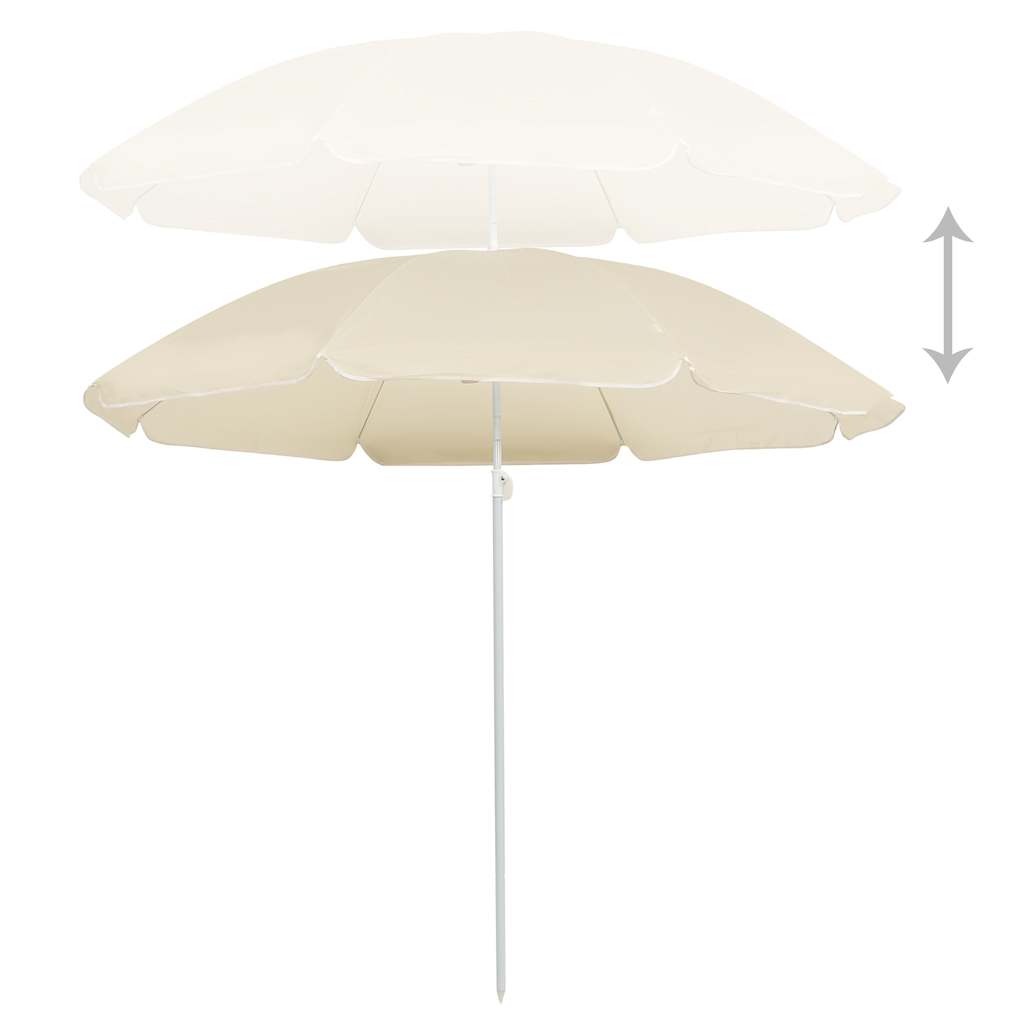 Sonnenschirm mit Stahlmast Sandfarbe 180 cm
