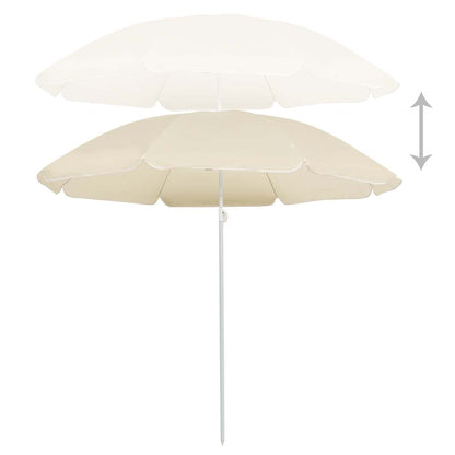 Sonnenschirm mit Stahlmast Sandfarbe 180 cm