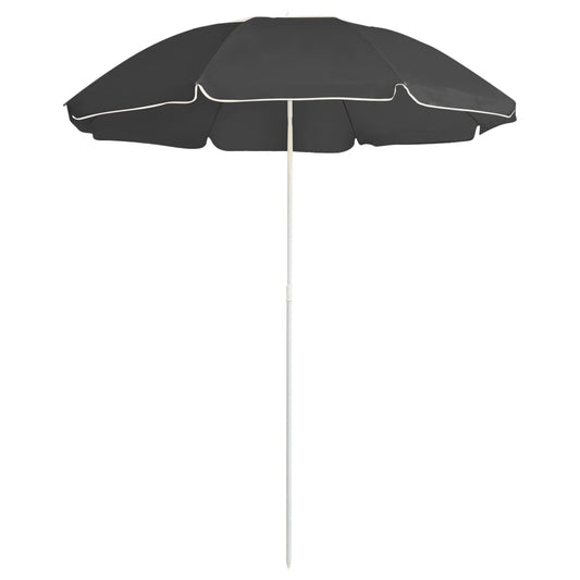 Parasol with steel pole anthracite 180 cm