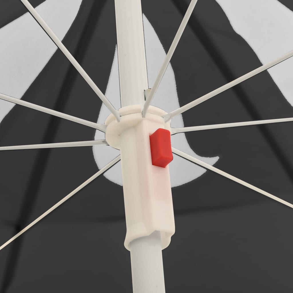 Parasol with steel pole anthracite 180 cm