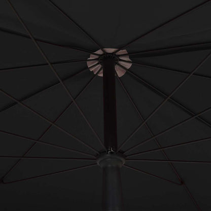 Sonnenschirm mit Mast 200x130 cm Schwarz