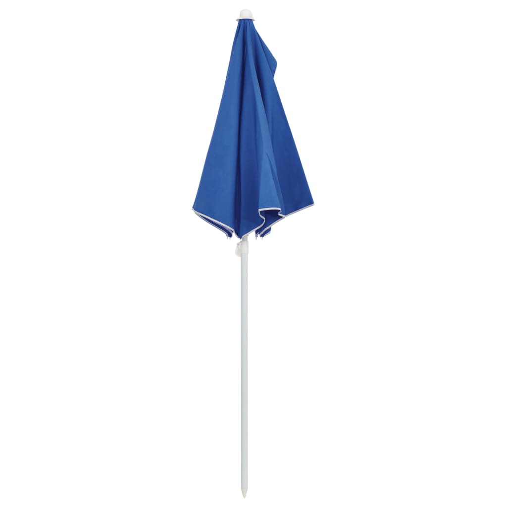 Halb-Sonnenschirm mit Mast 180x90 cm Azurblau