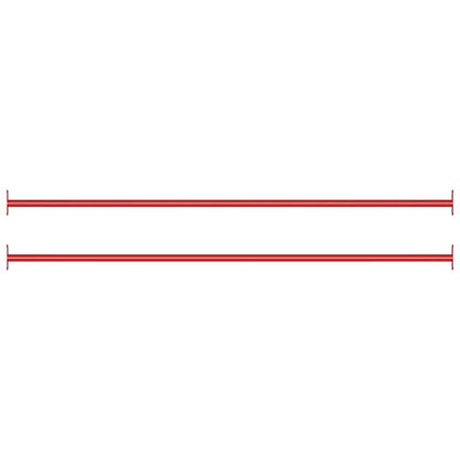 Turnstangen 2 Stk. 125 cm Stahl Rot
