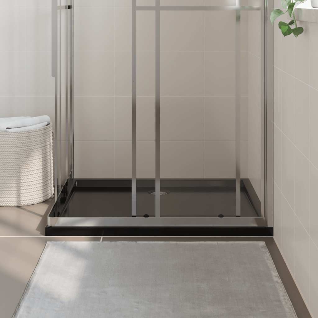 Duschtasse ABS Rechteckig Schwarz 80x100 cm