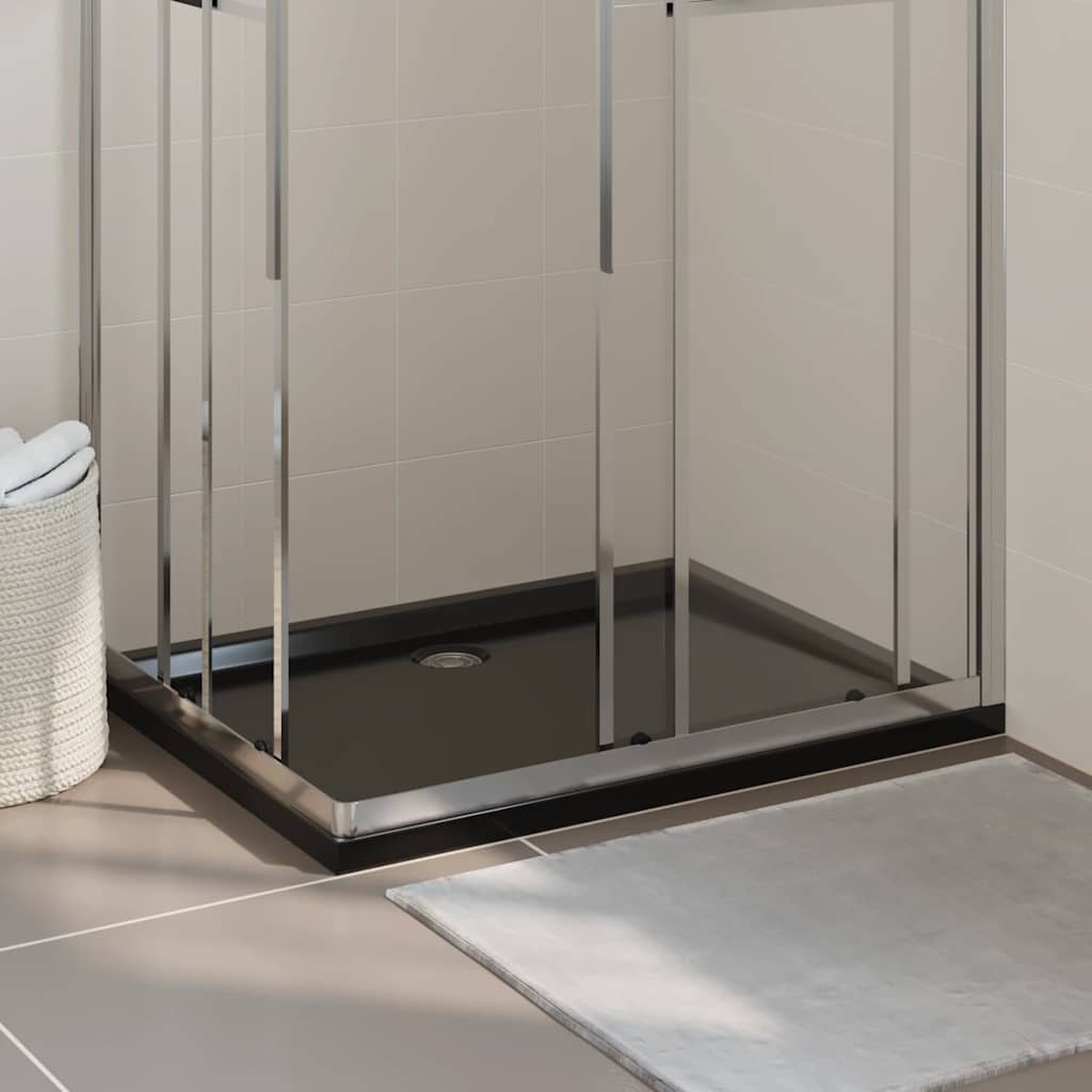 Duschtasse ABS Rechteckig Schwarz 80x100 cm