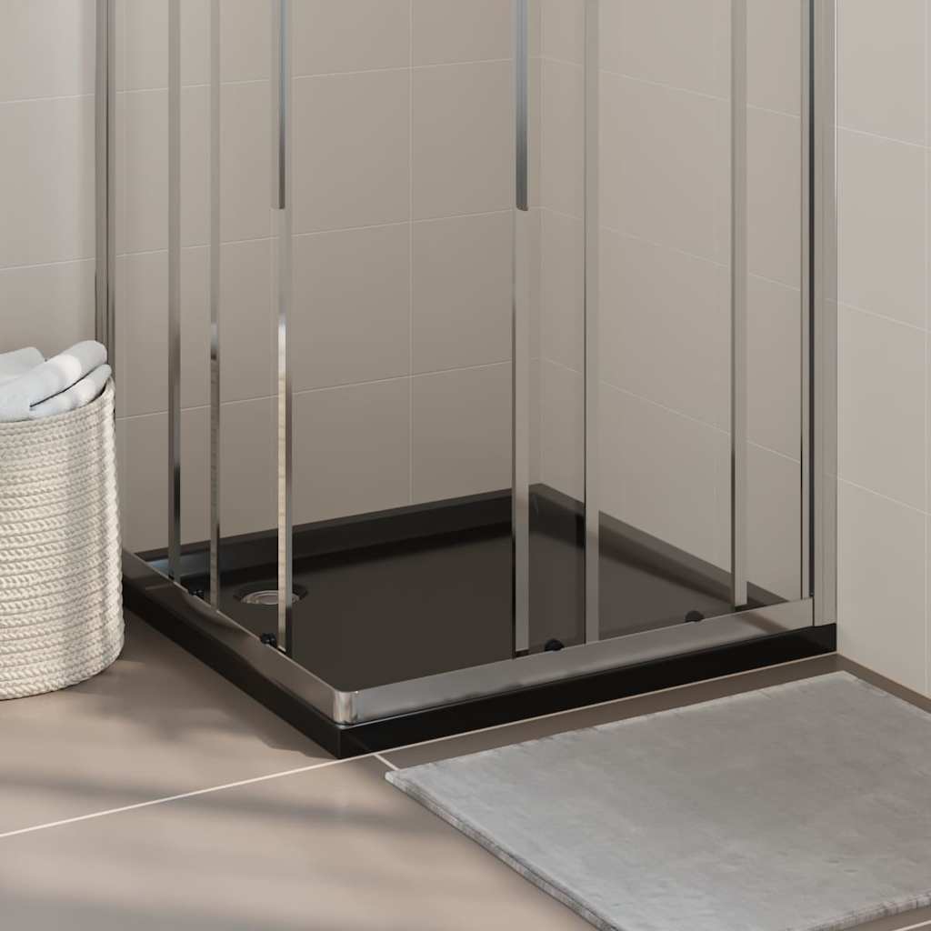 Duschtasse ABS Quadratisch Schwarz 80x80 cm