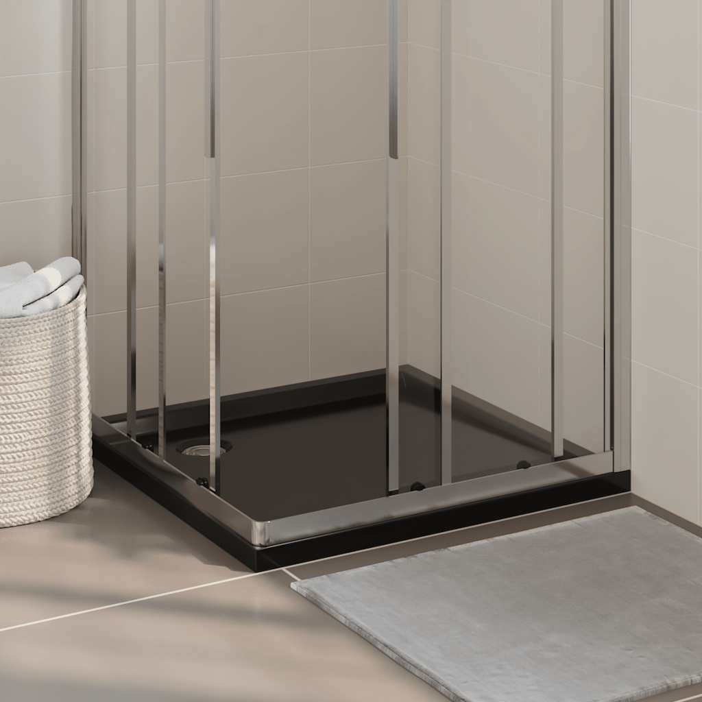 Duschtasse ABS Quadratisch Schwarz 80x80 cm