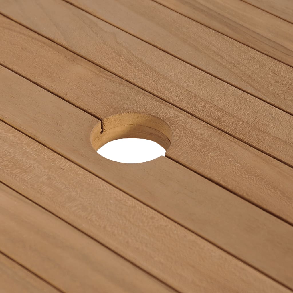 Waschtisch Massivholz Teak mit Waschbecken Marmor Schwarz