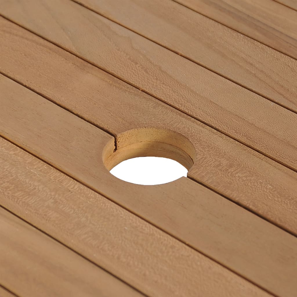 Waschtisch Massivholz Teak mit Waschbecken Marmor Schwarz