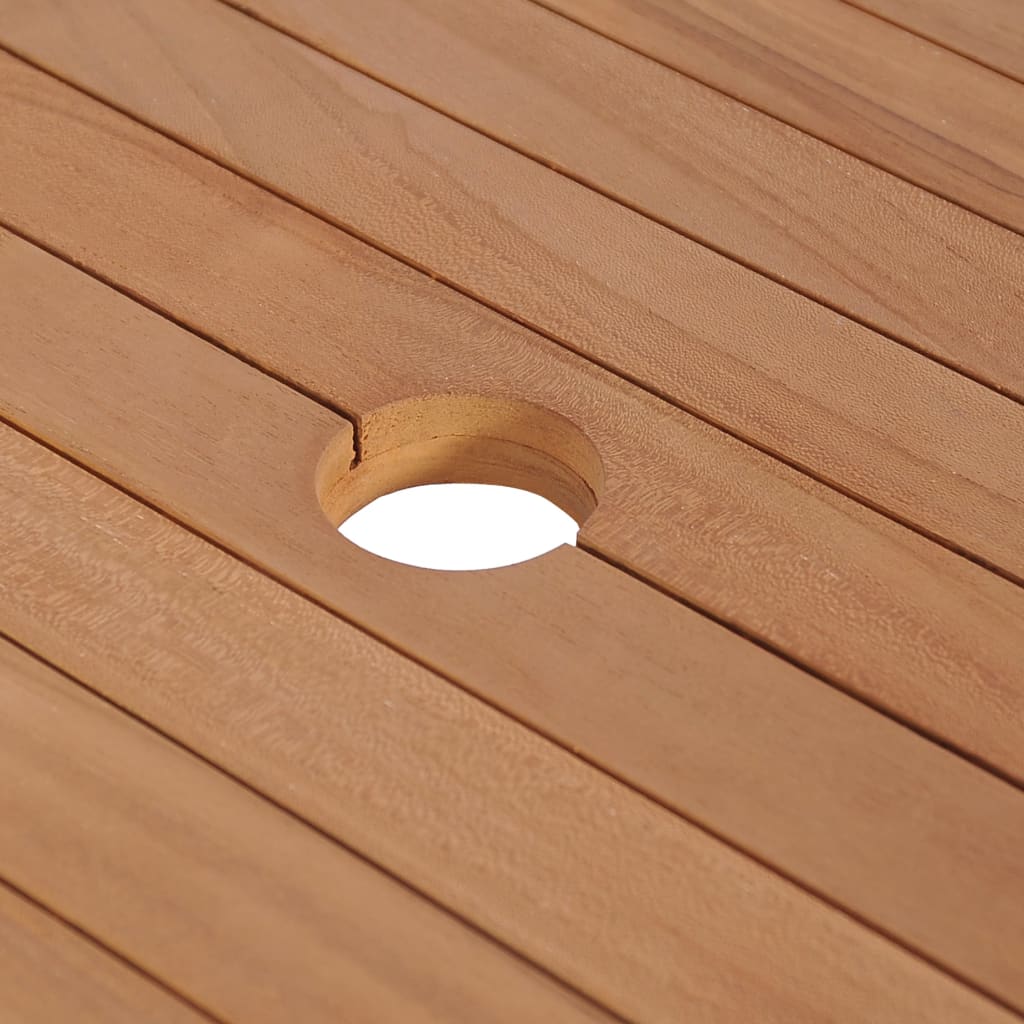 Waschtisch Massivholz Teak mit Waschbecken Marmor Creme