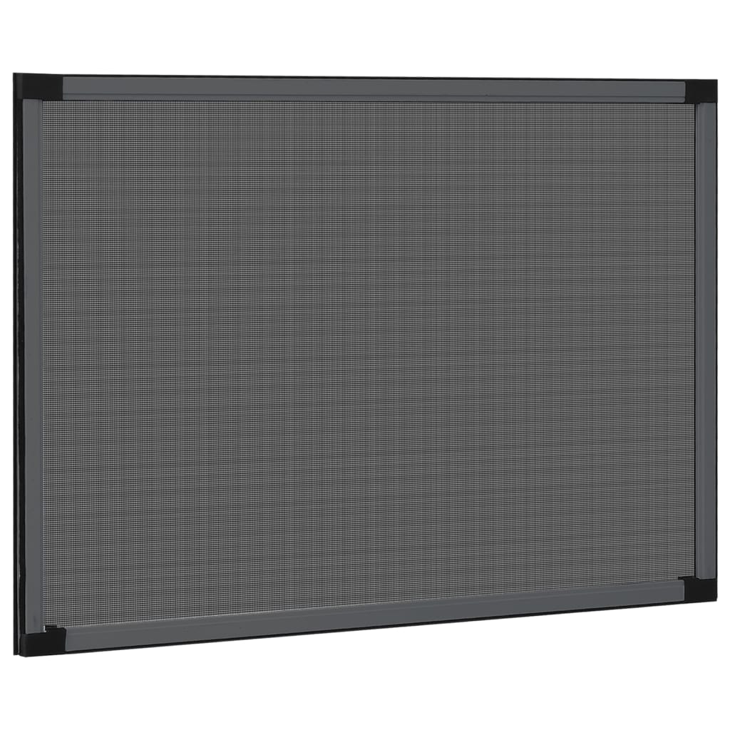 Teleskop-Fliegengitter für Fenster Anthrazit (100-193)x75 cm