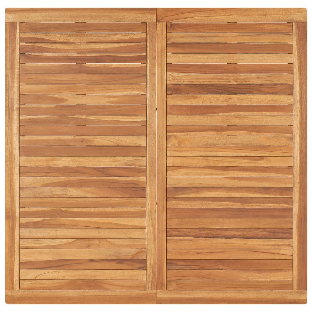 Table à manger de jardin 120x120x77 cm en bois de teck massif