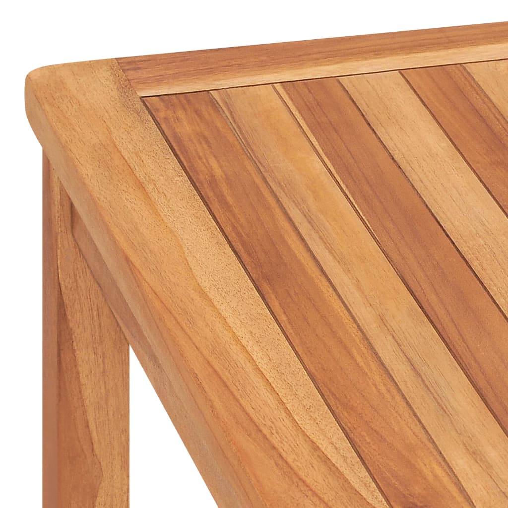 Table à manger de jardin 120x120x77 cm en bois de teck massif