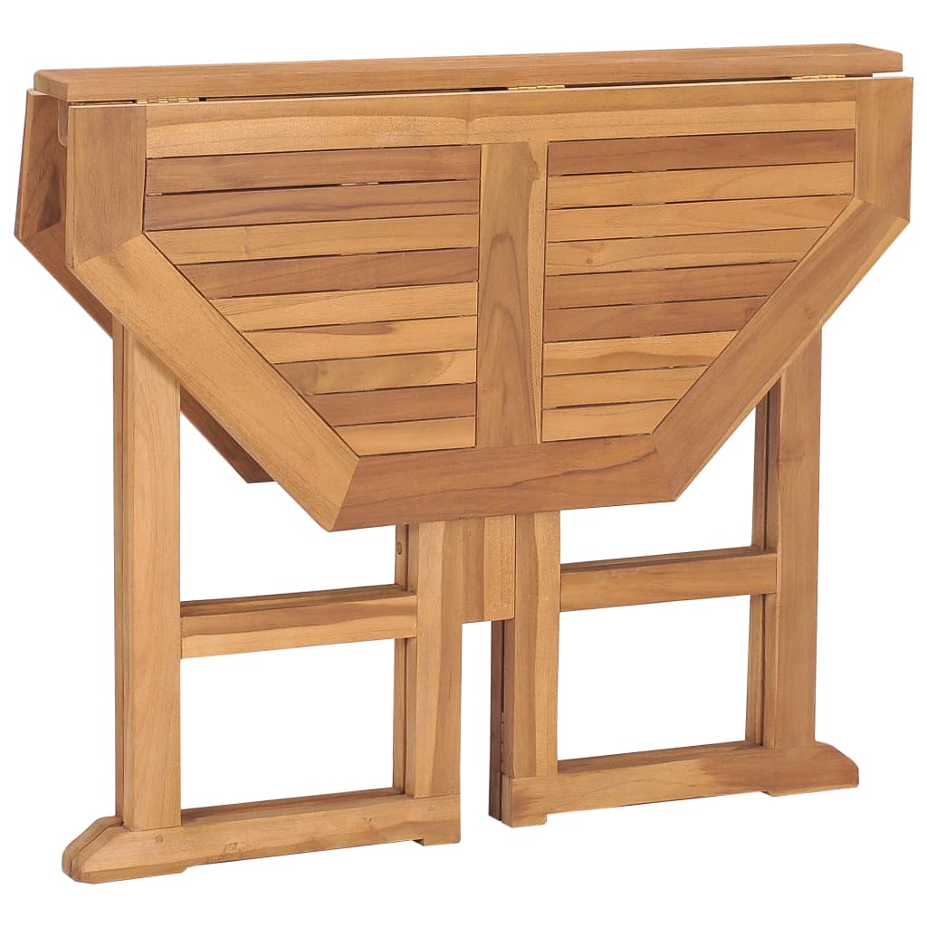 Klappbarer Garten-Esstisch 90x90x75 cm Massivholz Teak