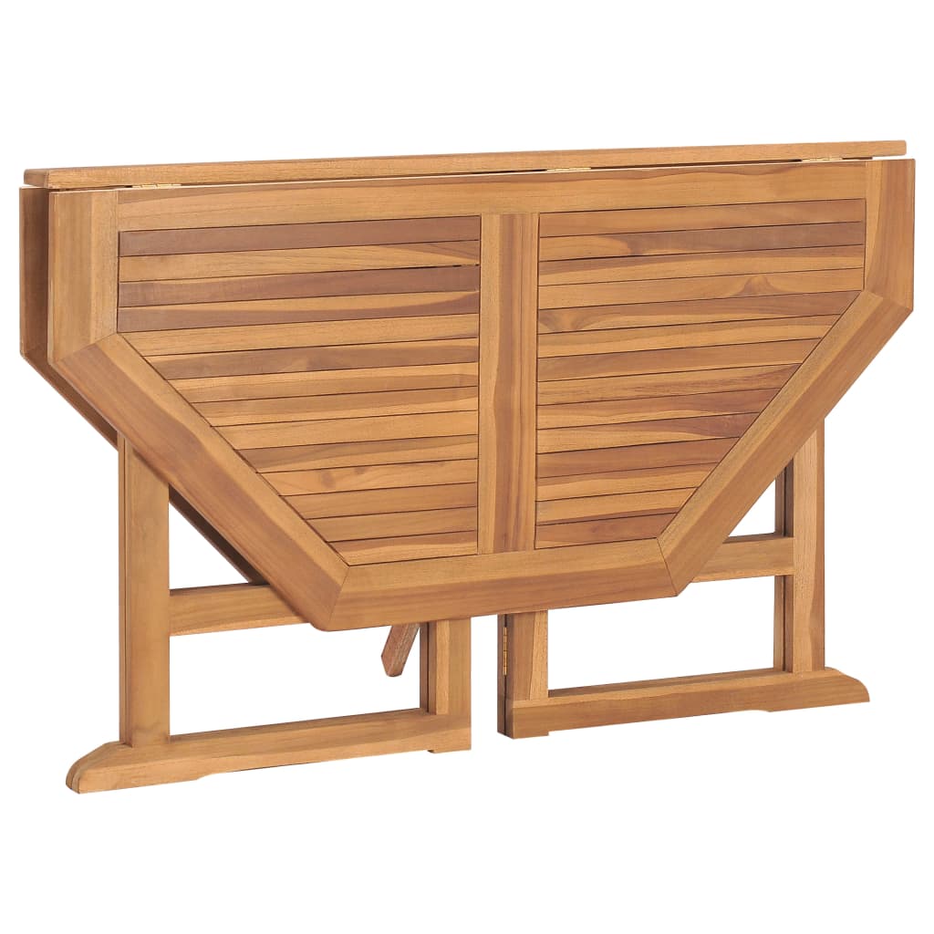 Garten-Esstisch Klappbar 120x120x75 cm Massivholz Teak