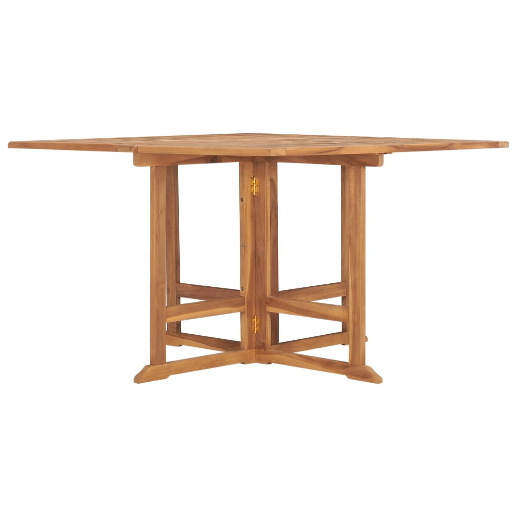Garten-Esstisch Klappbar 120x120x75 cm Massivholz Teak