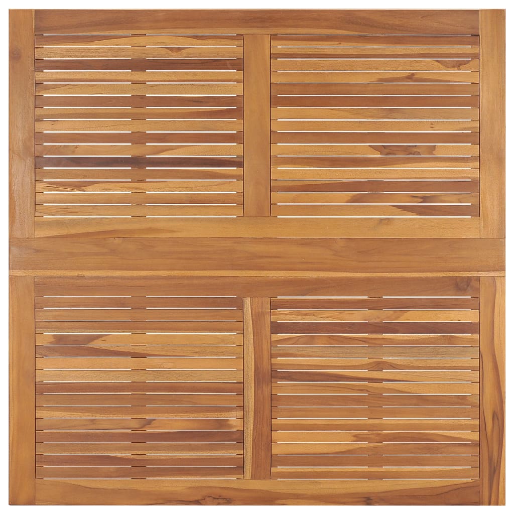 Garten-Esstisch Klappbar 120x120x75 cm Massivholz Teak