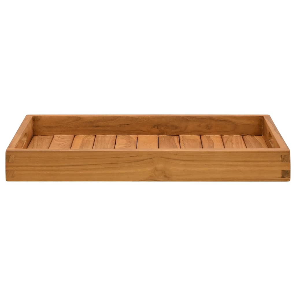 Serviertablett 60x35 cm Massivholz Teak