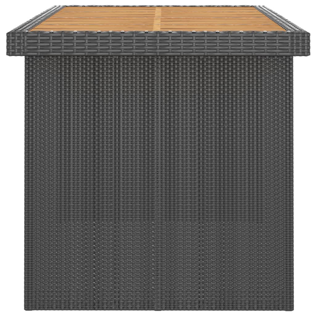 7-tlg. Garten-Essgruppe mit Auflagen Poly Rattan Schwarz