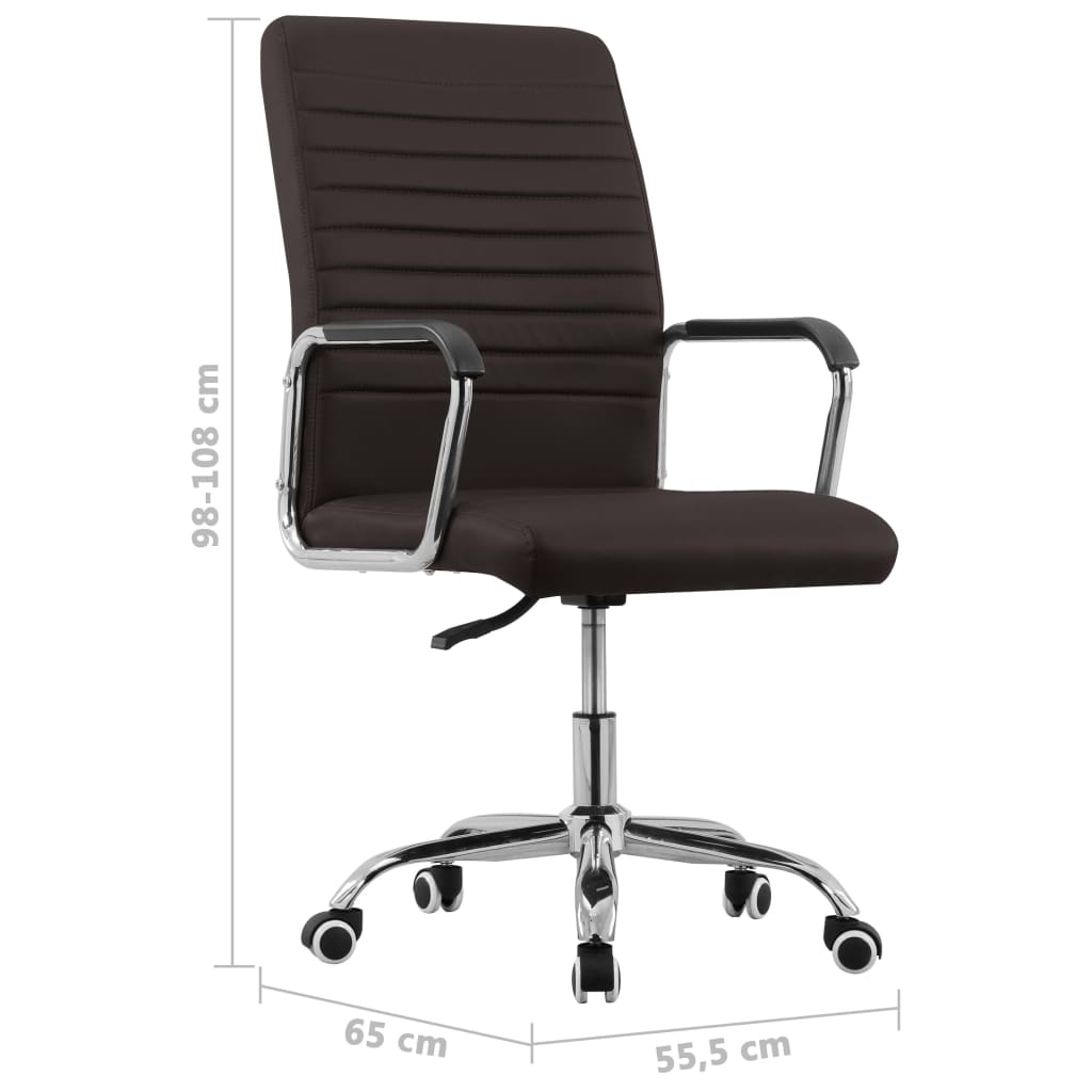 Bürostuhl Drehbar Braun Stoff