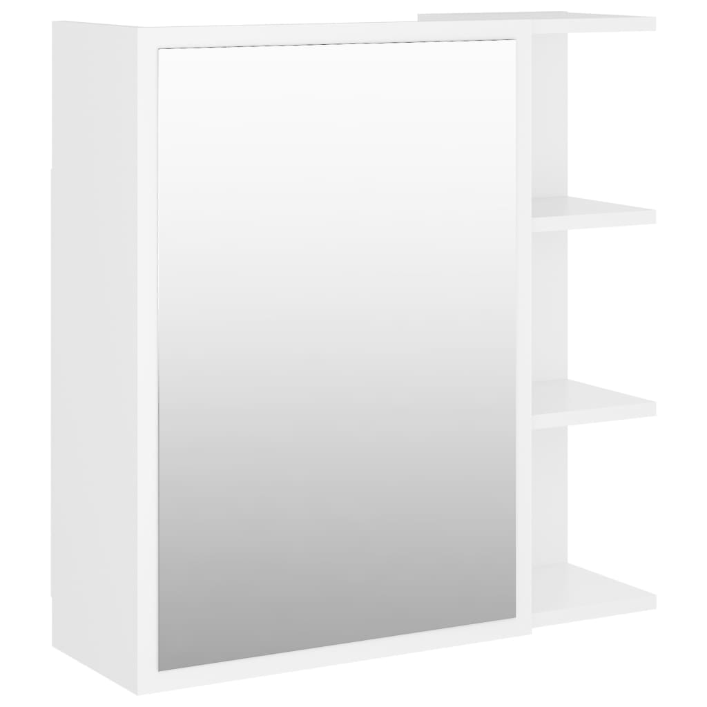 Armoire de toilette avec miroir blanc 62,5x20,5x64 cm en bois