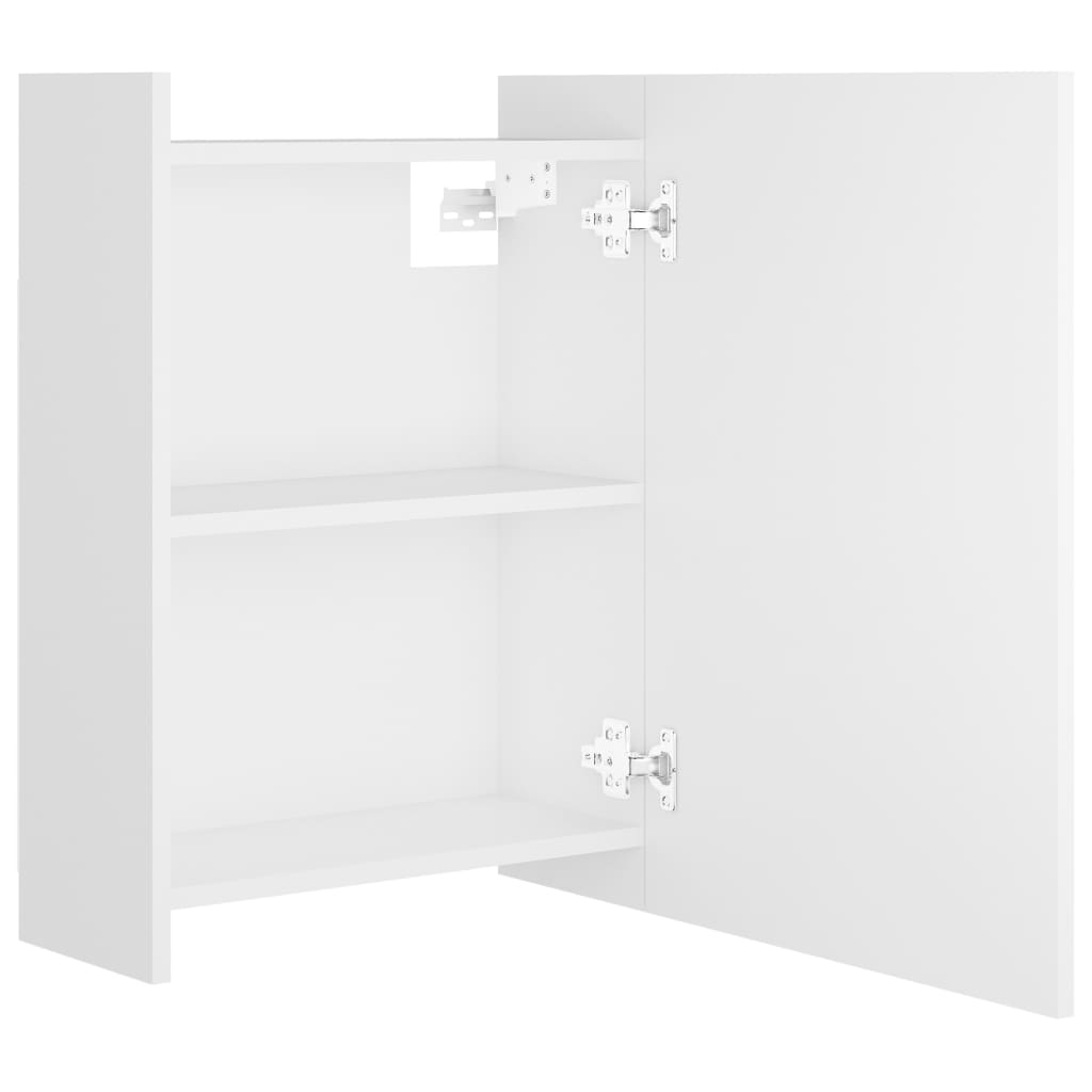 Armoire de toilette avec miroir blanc 62,5x20,5x64 cm en bois