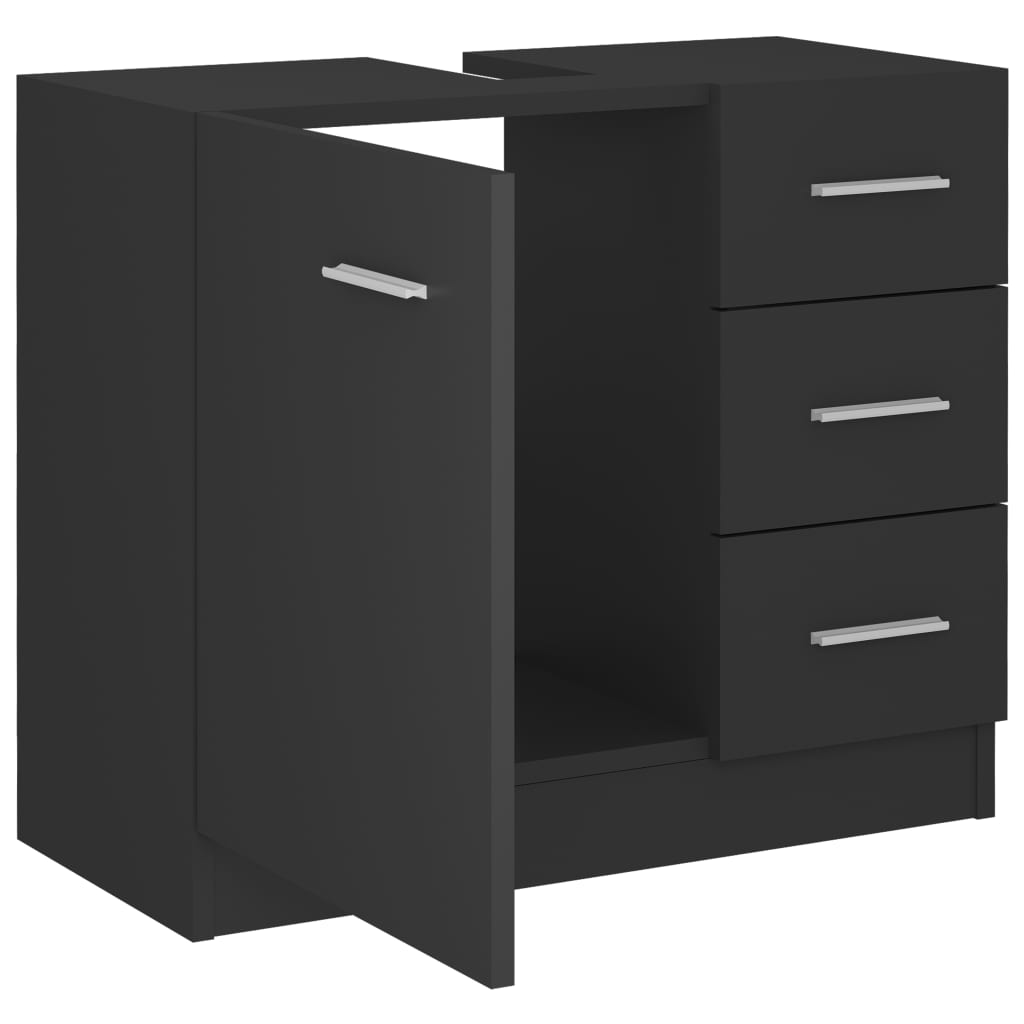 Waschbeckenunterschrank Grau 63x30x54 cm Holzwerkstoff