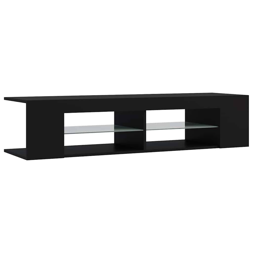 TV-Schrank mit LED-Leuchten Schwarz 135x39x30 cm